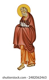 Righteous Joseph in Byzantine style isolated