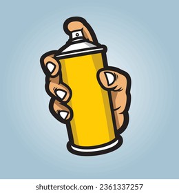a right-hand spray paint vector