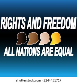 rights and freedom vector poster