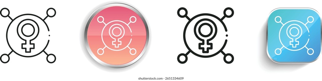 icono de derechos. Diseño de estilo lineal delgado, regular y de Botón aislado sobre fondo blanco