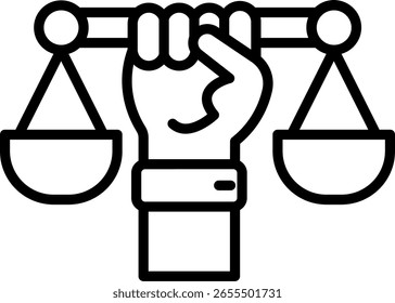 Rights Line Icon Vector Design