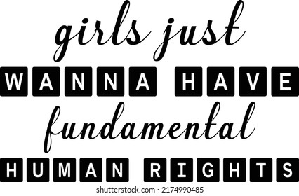Women’s Rights T-shirt Design - Girls Fundamental Rights Design For Print Items.