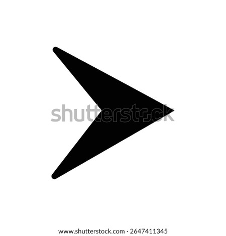 Rightward Pointing Chevron Icon Compact Navigation Symbol