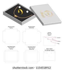 Rigid Box For Necklace Ring Earring Product Mockup
