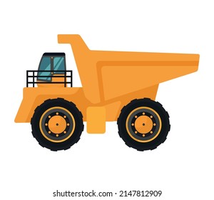 Rigid Dump Truck Vehicle Construction Icon