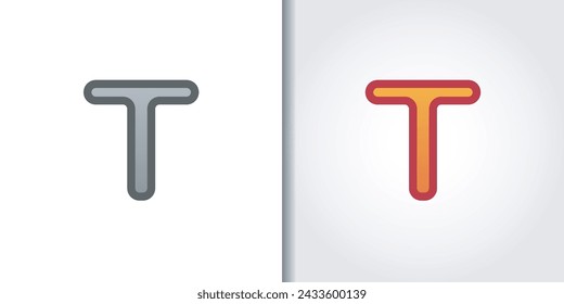 rigid letter t logo set