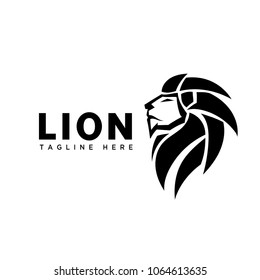 rigid lines profile head lion logo