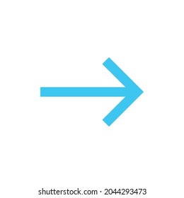 Icono azul de flecha derecha sobre fondo blanco