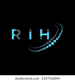 RIH letter logo creative design. RIH unique design.
