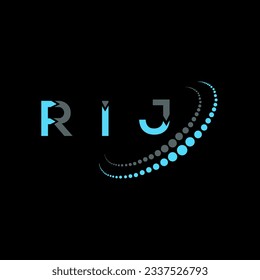 RIJ letter logo creative design. RIJ unique design.
