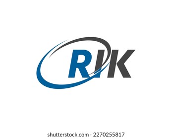 Letra RIK creativo diseño elegante del logo de swoosh