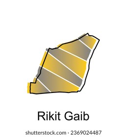Rikit Gaib map City. vector map of province Aceh capital Country colorful design, illustration design template on white background