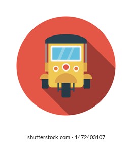 rikshaw glyph flat vector icon
