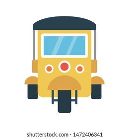 rikshaw glyph flat vector icon