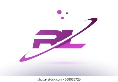ril r i l  alphabet letter logo combination purple pink creative text dots company vector icon design template