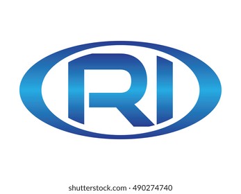 RI-letter abbreviations blue oval logo
