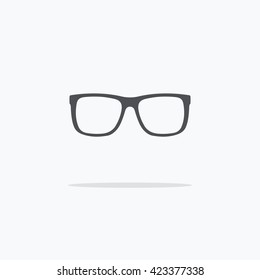 Rim glasses. Icon spectacles. Vector illustration on light background ..