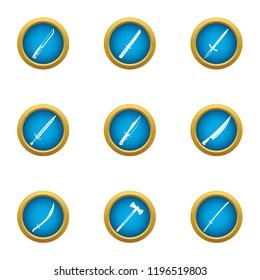 Rim icons set. Flat set of 9 rim vector icons for web isolated on white background