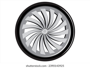 Rim illustration silver part frame
