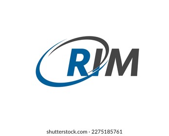 RIM letter creative modern elegant swoosh logo design