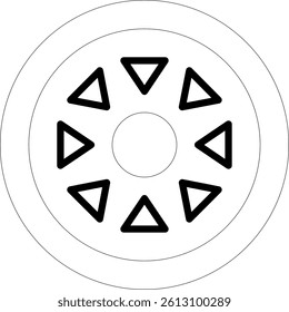Rim Line Vector Icon Design