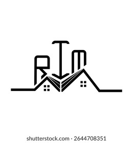 RIM Real State logo design, RIM simple and modern logo. RIM luxurious alphabet design  