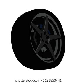 rim tire wheel car vector