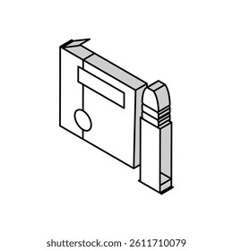 rimfire ammo isometric icon vector. rimfire ammo sign. isolated symbol illustration