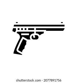 rimfire rifle glyph icon vector. rimfire rifle sign. isolated contour symbol black illustration