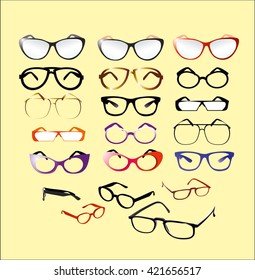 rimless glasses on the background