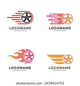 rims speed icon logo set