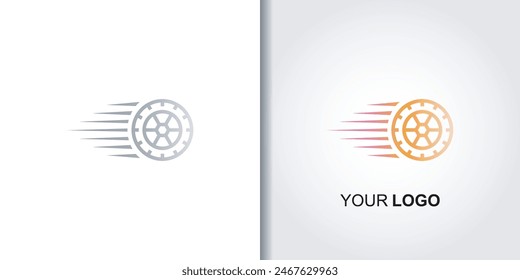 rims tire log template  vector