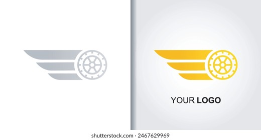 rims tire log template  vector
