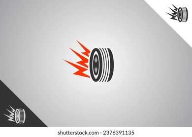 Rims and wheel logo. Minimal and modern logotype. Auto garage dealership brand identity design elements. Perfect logo for business related to automotive industry. Isolated background. Vector eps 10.