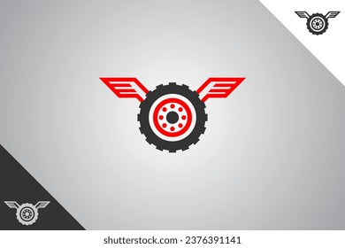 Rims and wheel logo. Minimal and modern logotype. Auto garage dealership brand identity design elements. Perfect logo for business related to automotive industry. Isolated background. Vector eps 10.