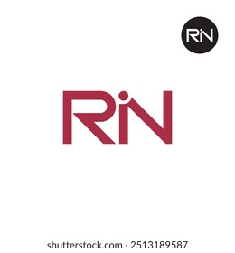 Design de Monograma de Letra de Logotipo RIN