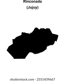 Mapa em branco do esboço do departamento de Rinconada (Jujuy)