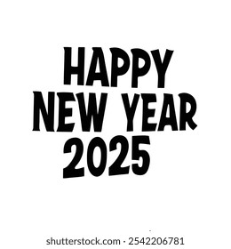 Ring in 2025 with unique 'Happy New Year' typography vector designs. Ideal for microstock websites, these festive vectors are perfect for holiday-themed projects and celebrations.