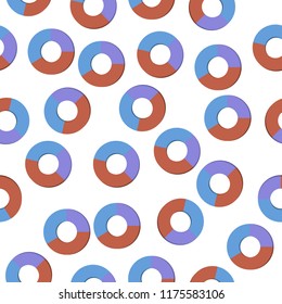 Ring 3D diagramicon in pattern style. One of Charts & Diagramms collection icon can be used for UI, UX