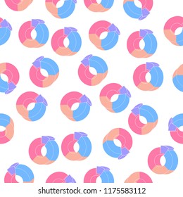 Ring 3D diagramicon in pattern style. One of Charts & Diagramms collection icon can be used for UI, UX