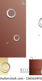 Ring abstract rectangular background with drop shadow. Vector illustration, with the colors of bricks and stones