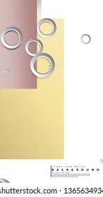 Ring abstract rectangular background with drop shadow. Vector illustration, with the colors of bricks and stones