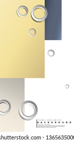 Ring abstract rectangular background with drop shadow. Vector illustration, with the colors of bricks and stones