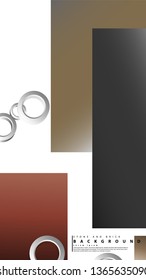 Ring abstract rectangular background with drop shadow. Vector illustration, with the colors of bricks and stones