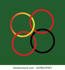 App de anillo rojo, icono de color verde