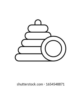 Ring, baby toy icon. Simple line, outline vector elements of plaything icons for ui and ux, website or mobile application