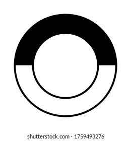 ring background for stamp text, circle background for logos with flat designs.