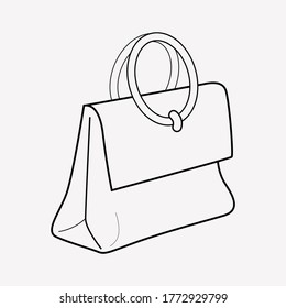 Ring bag icon line element. Vector illustration of ring bag icon line isolated on clean background for your web mobile app logo design.