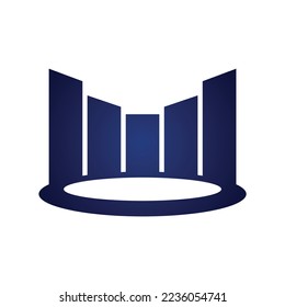 Ring bar investment logo icon template