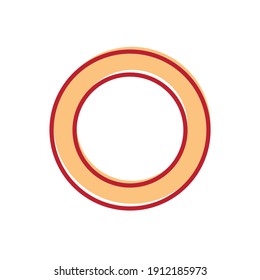ring basic simple shape isolated on white background